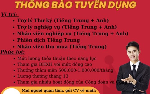CÔNG TY TNHH OUCANYON FURNITURE VIÊT NAM THÔNG BÁO TUYỂN DỤNG